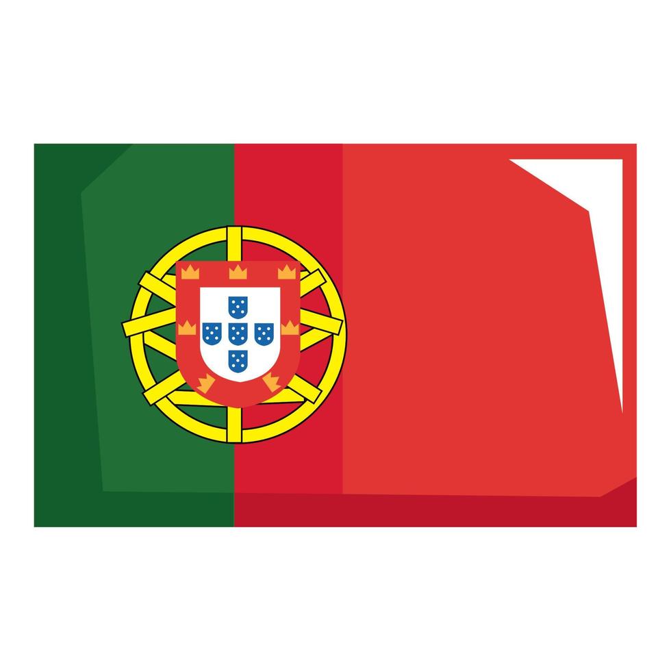 bandera de pais de portugal vector