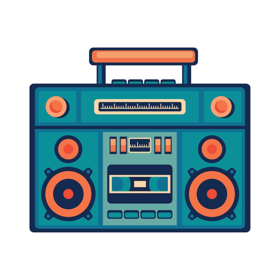 boombox retro style vector