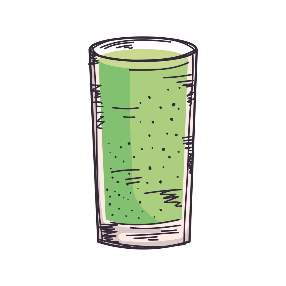 green drink glass vector