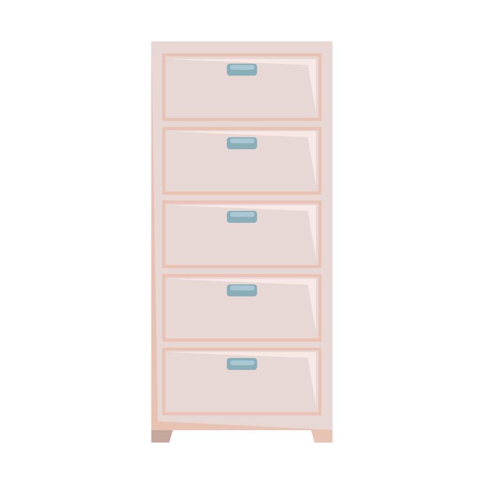 drawer office furniture vector