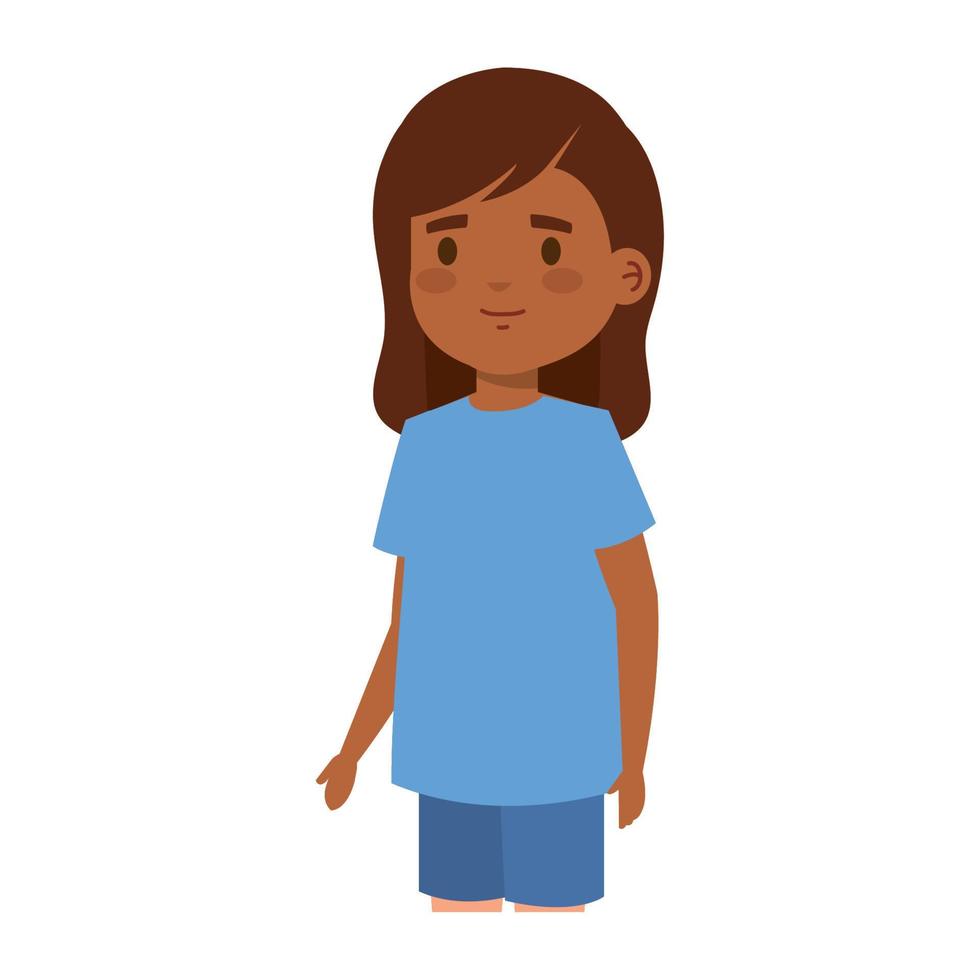 latin little girl vector