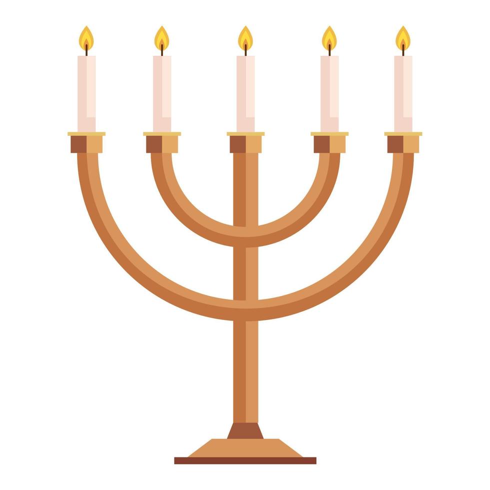 golden chandelier with candles vector