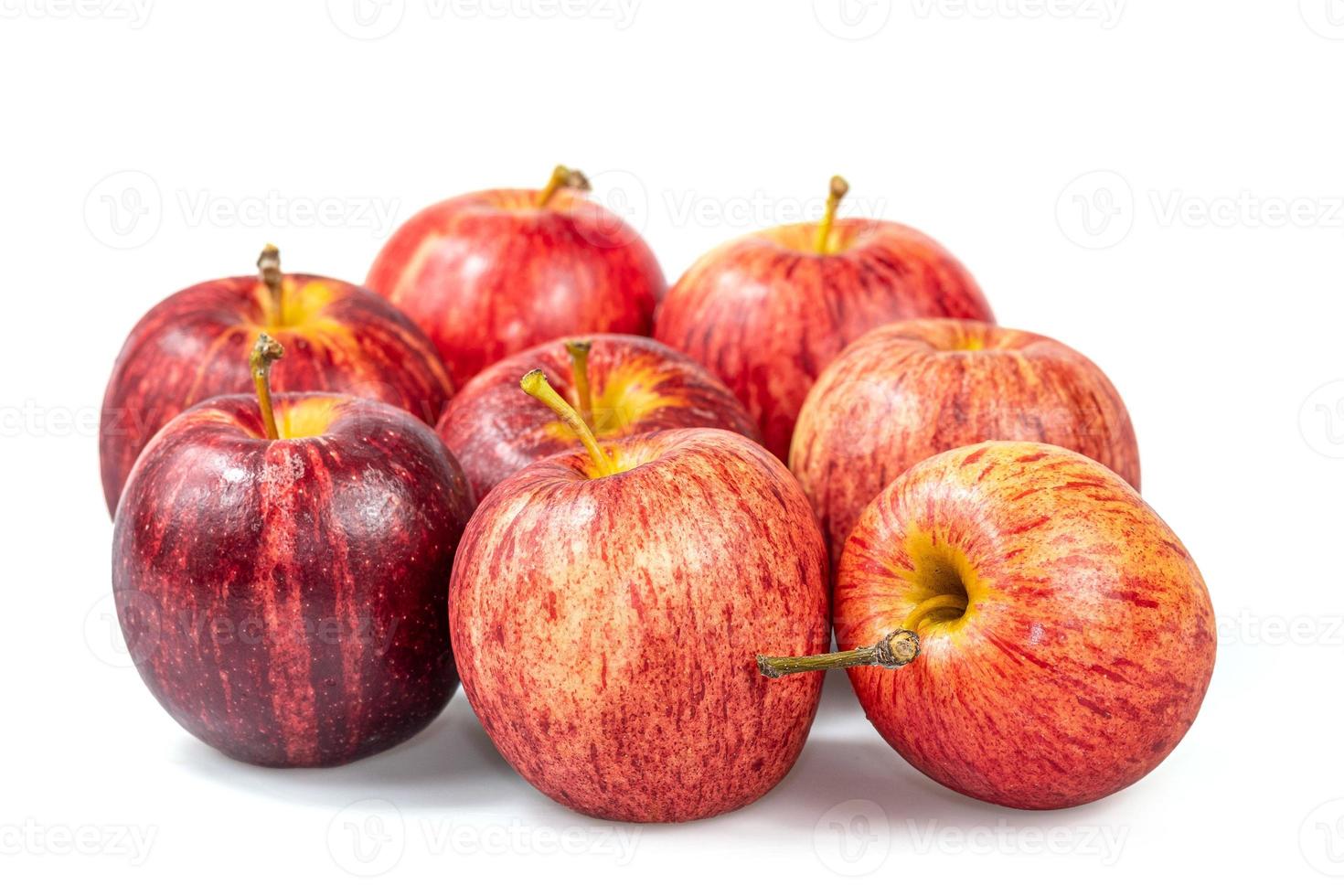 Gala apples isolate on white background with Clipping path photo