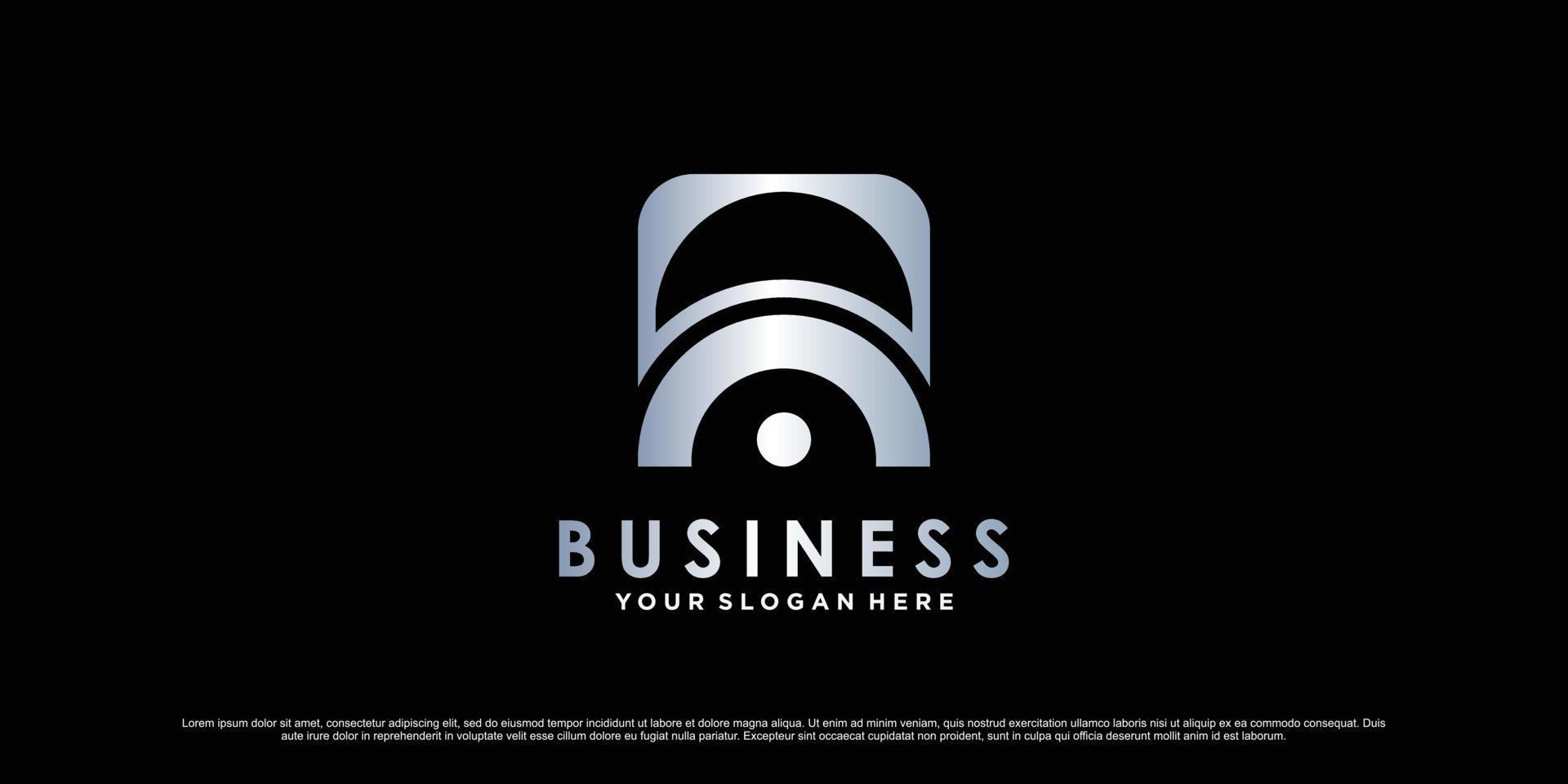 Monogram logo design initial letter a for business or personal with creative concept Premium Vector