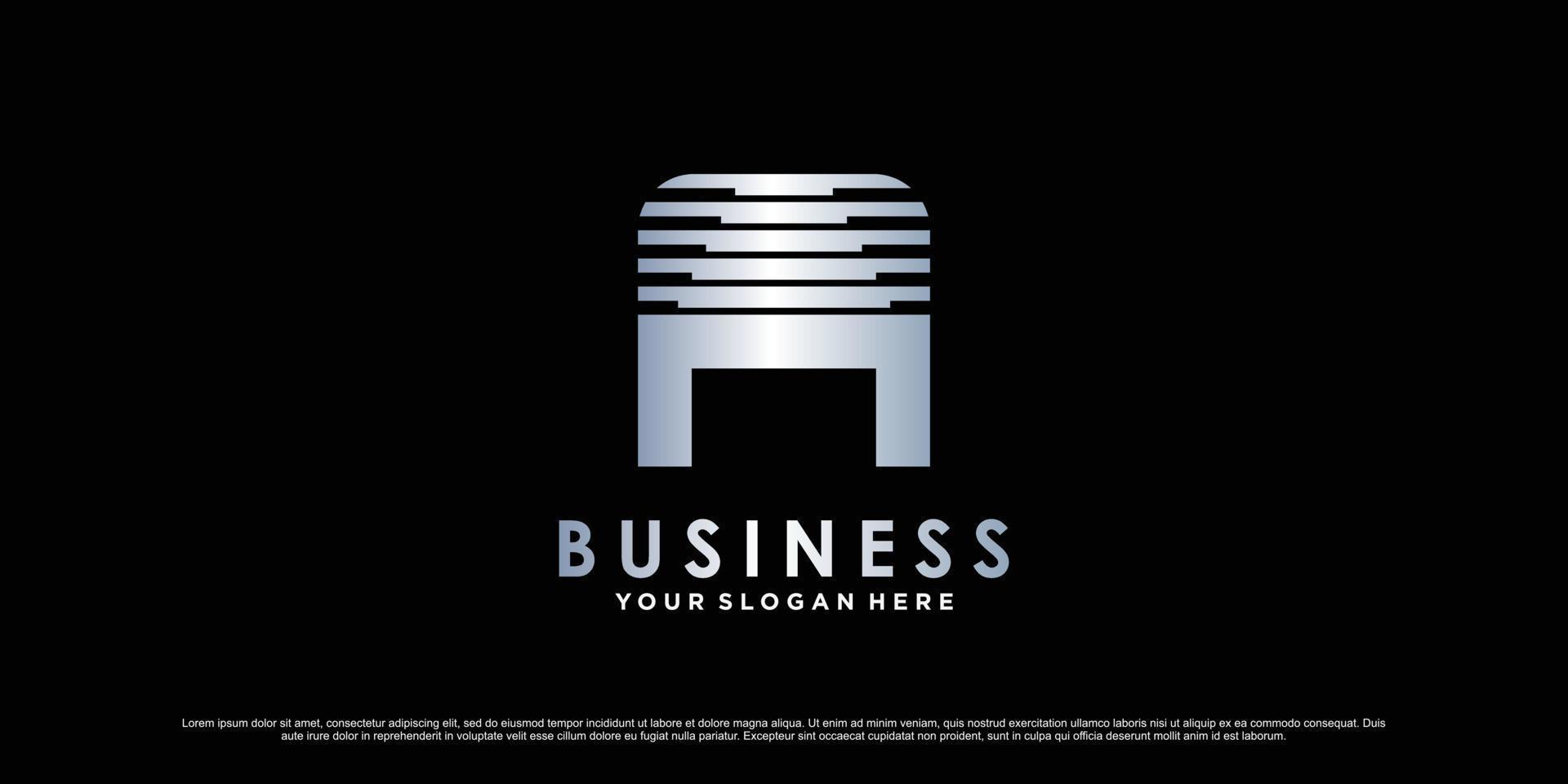 Monogram logo design initial letter a for business or personal with creative concept Premium Vector