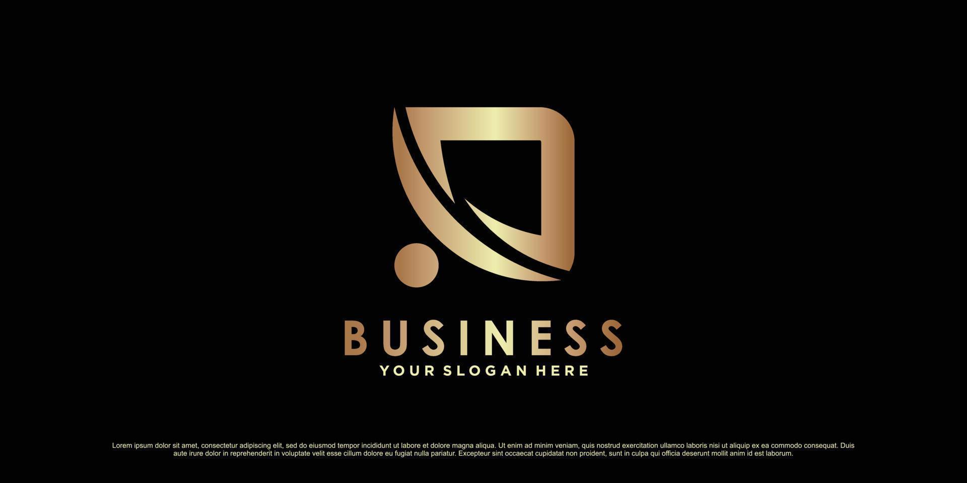 Monogram logo design initial letter d for business or personal with creative concept Premium Vector