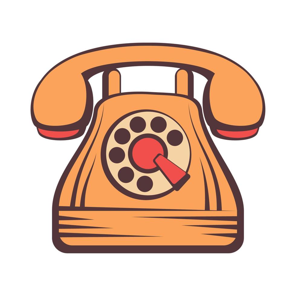 telephone retro style vector