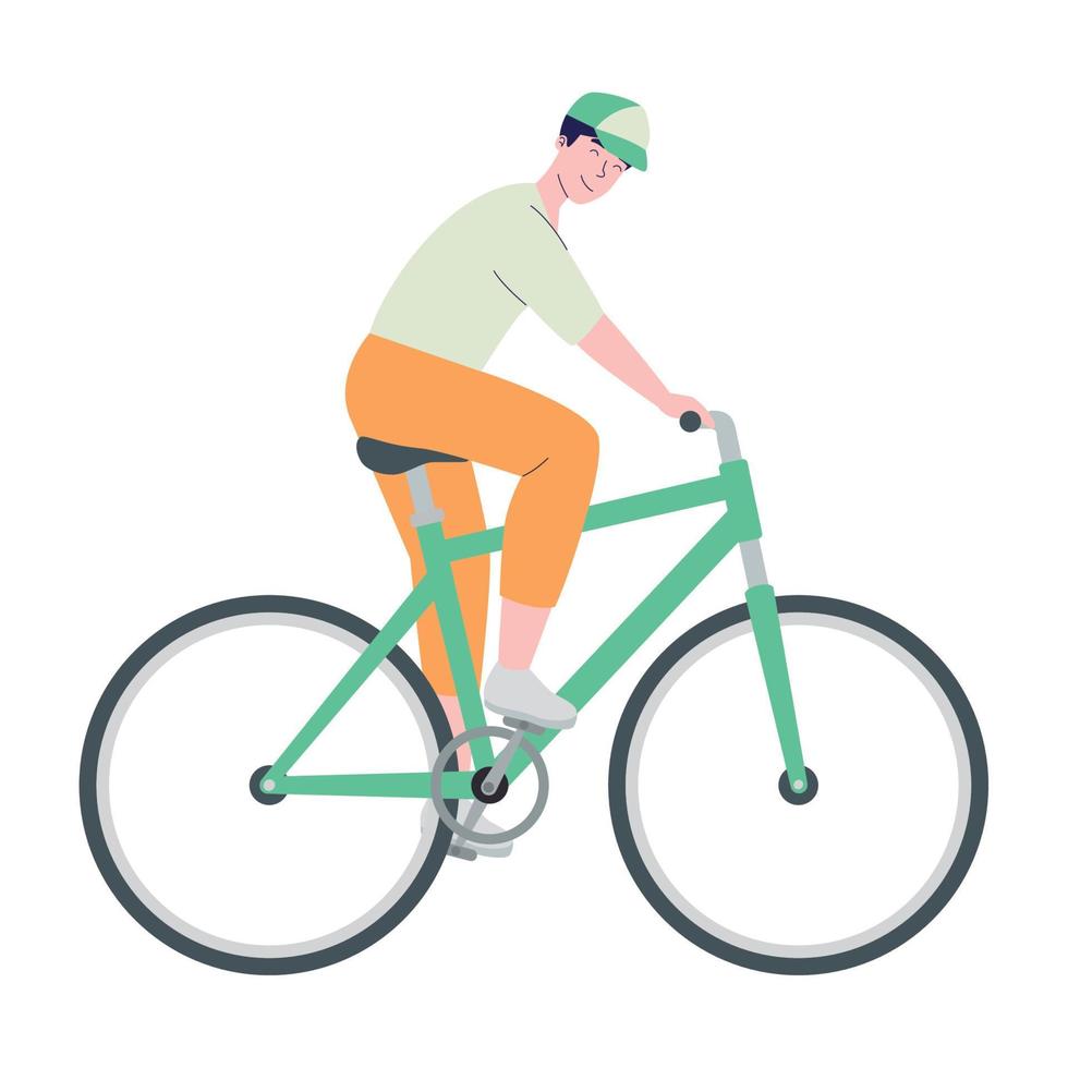 man riding bike vector