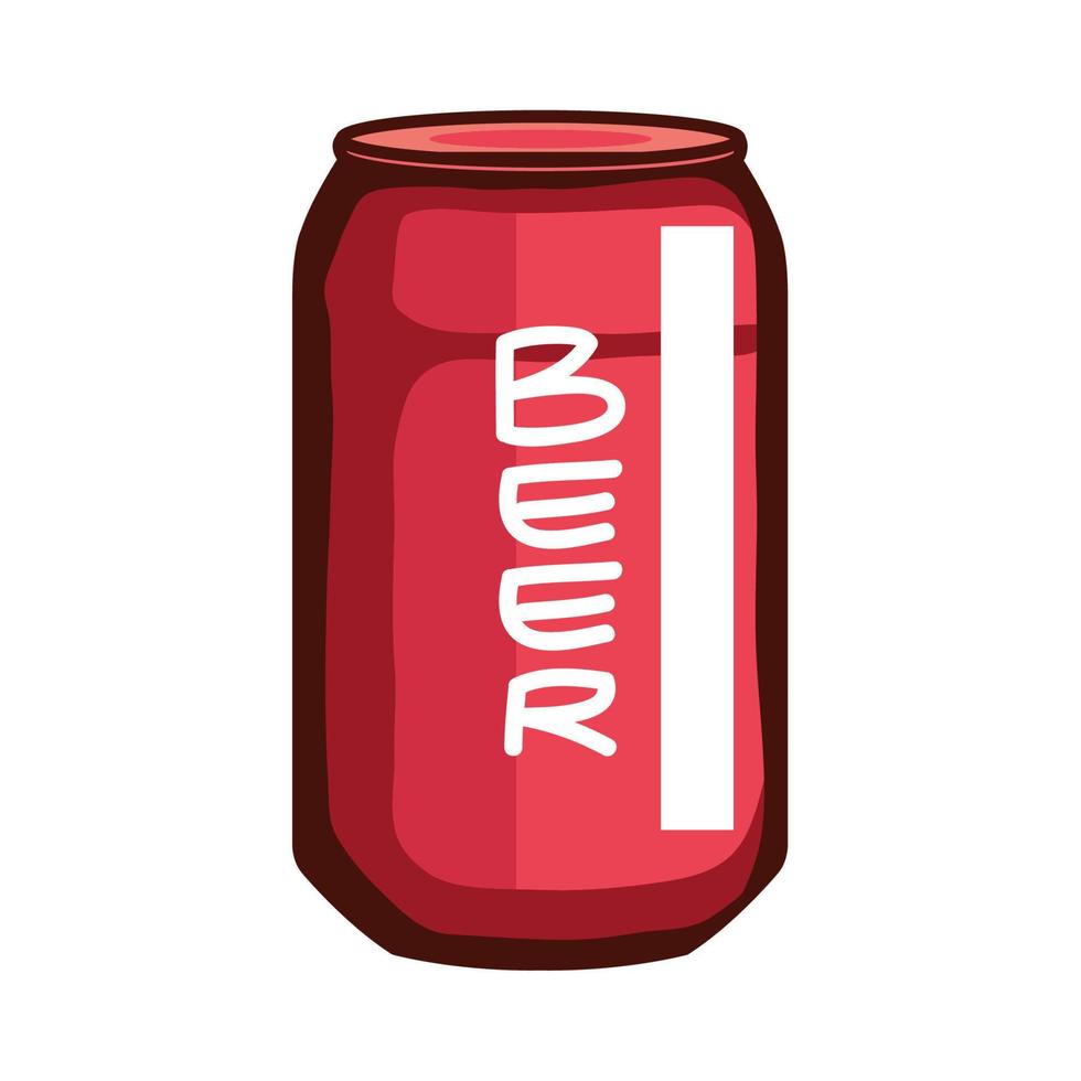 red beer can drink vector