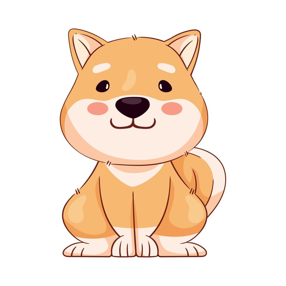 shiba inu seated vector