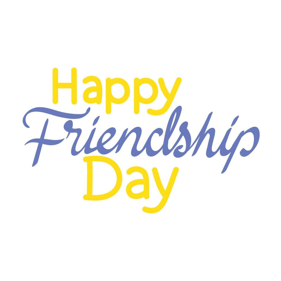 happy friends day lettering vector