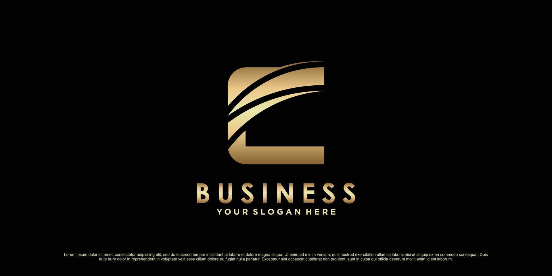 Monogram logo design initial letter c for business or personal with creative concept Premium Vector