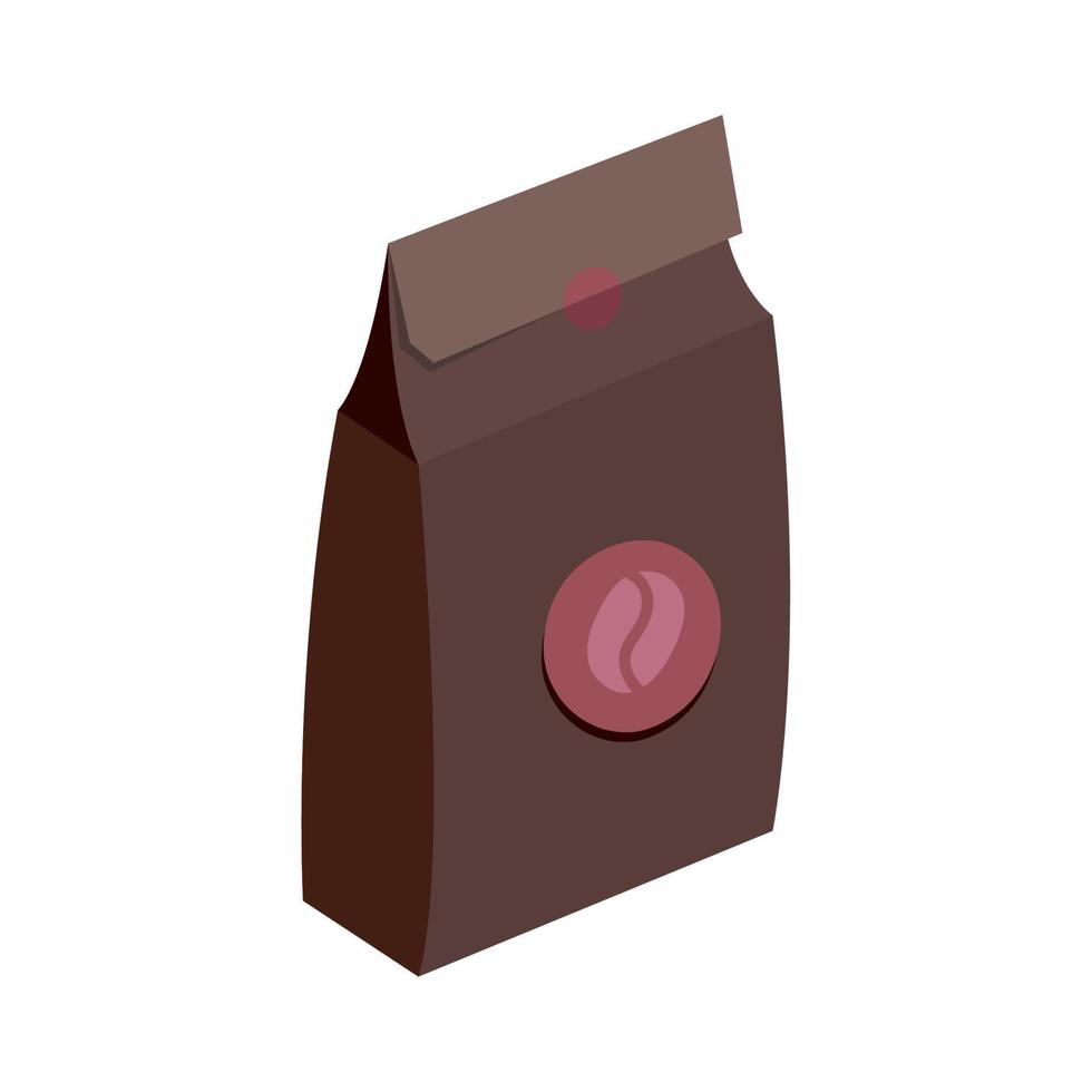 coffee bag packing product vector