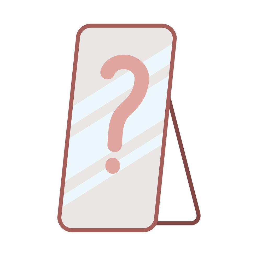 question mark in mirror 11252946 Vector Art at Vecteezy