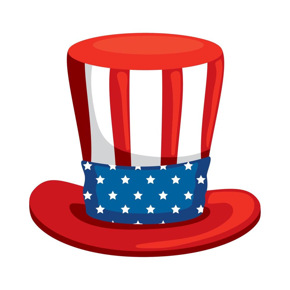 usa flag in tophat vector