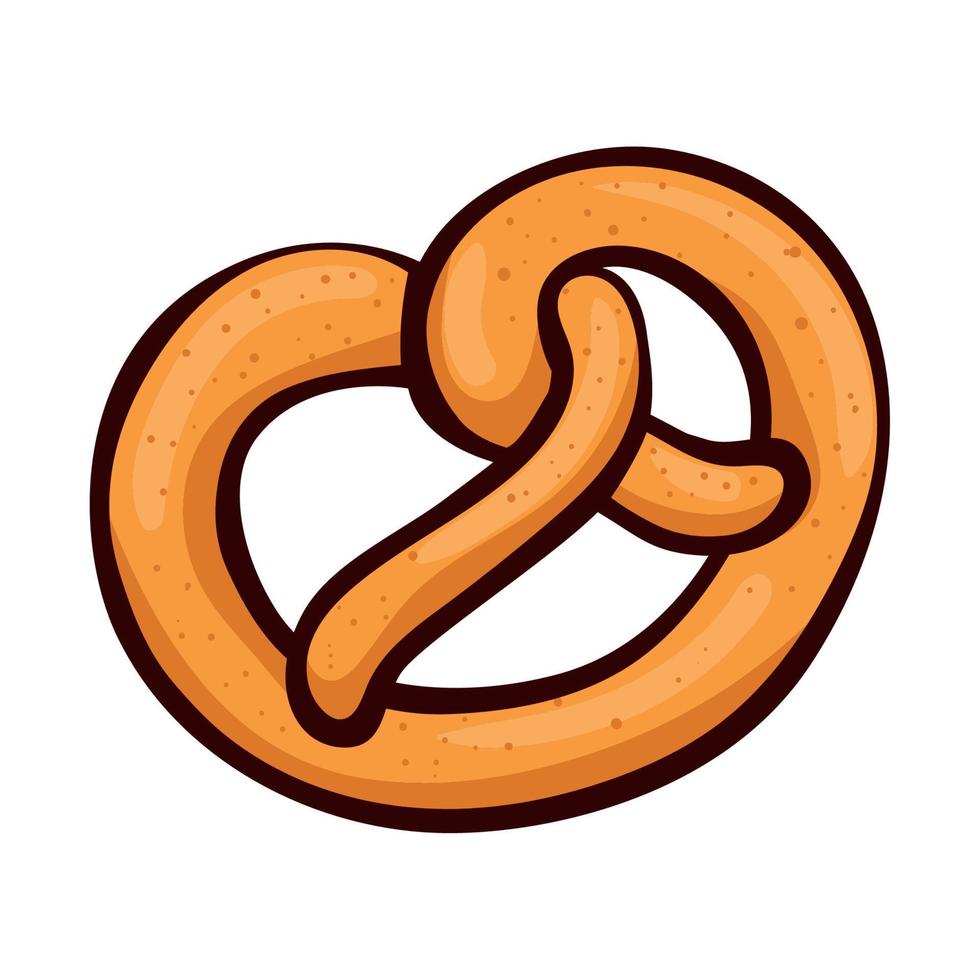 pastelería de pretzel vector