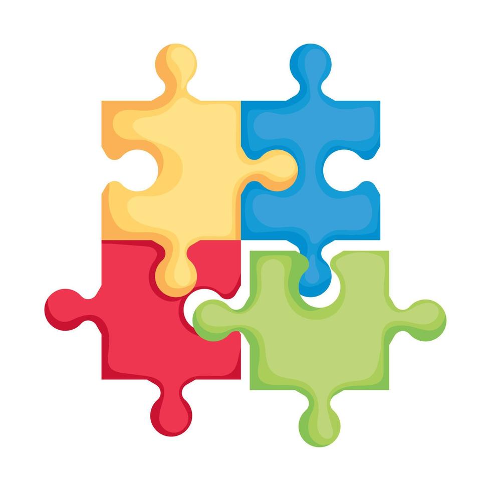 puzzle game pieces vector