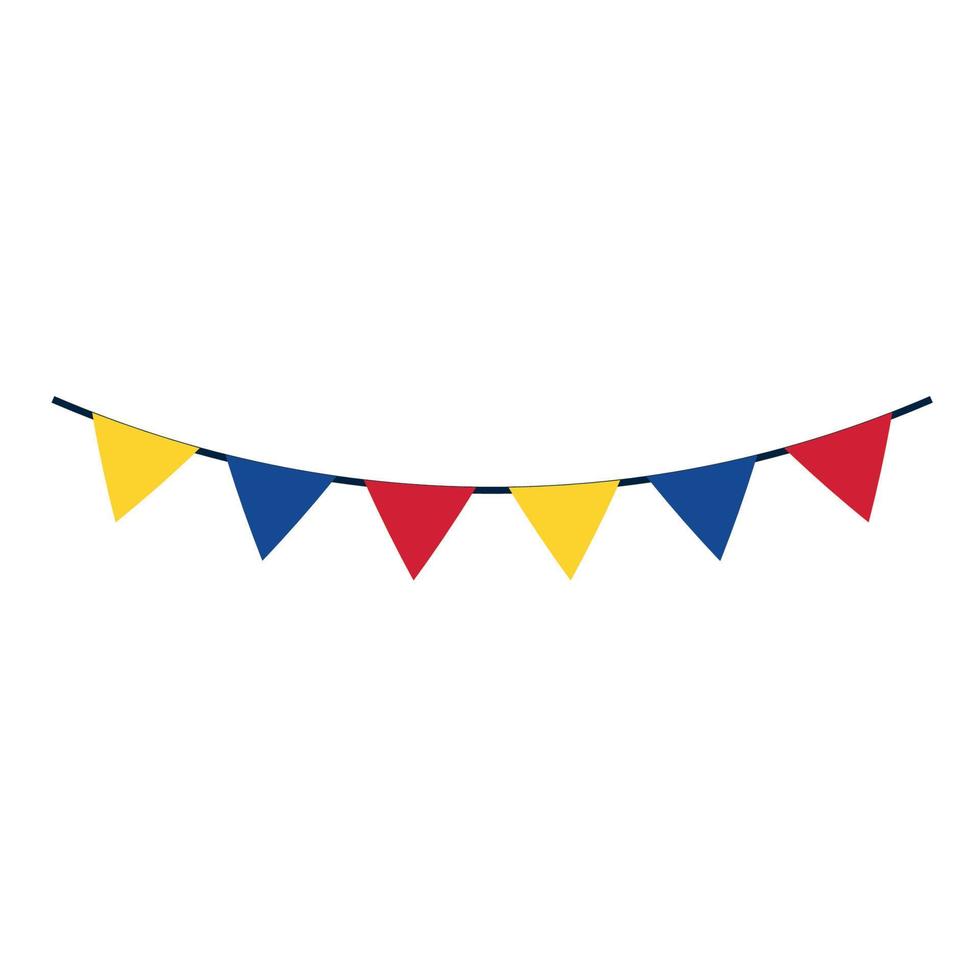 colombian flag garlands vector