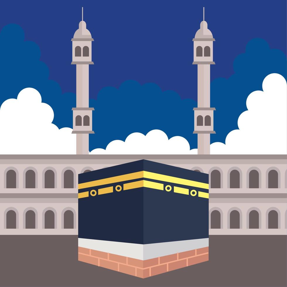 muslim pilgrimage mecca vector