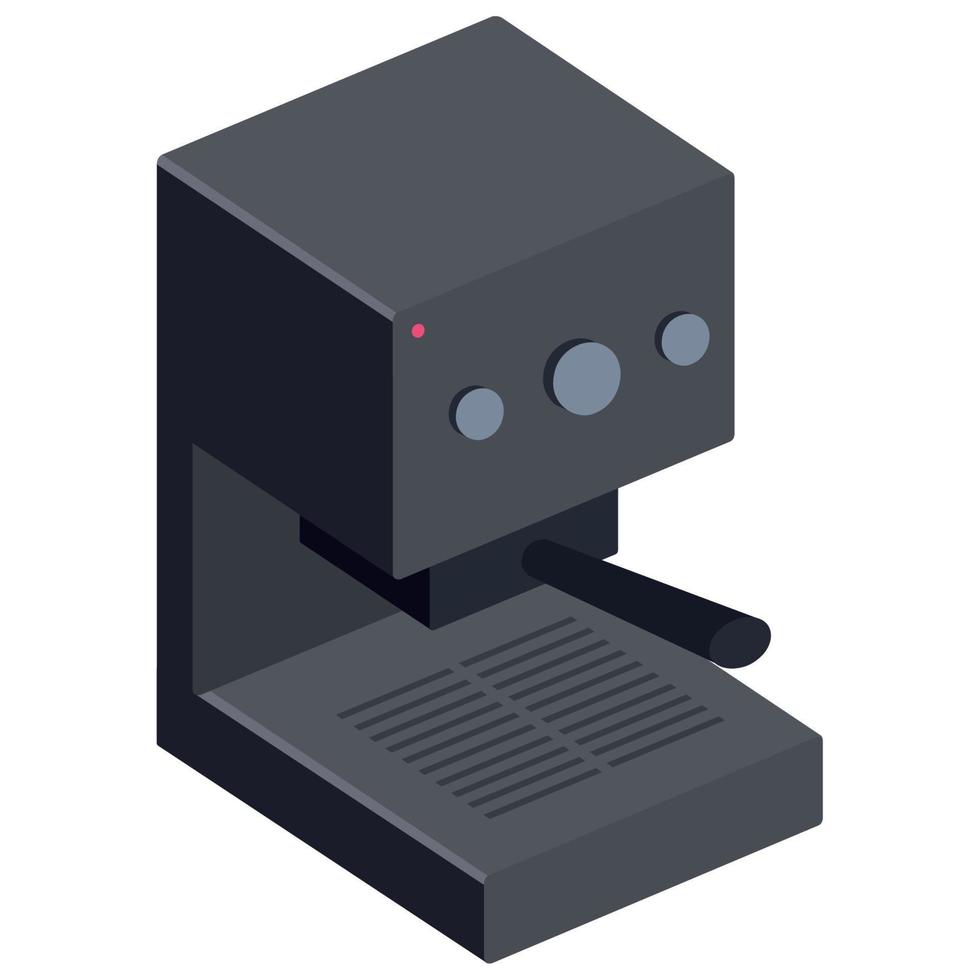 coffee maker machine isometric vector