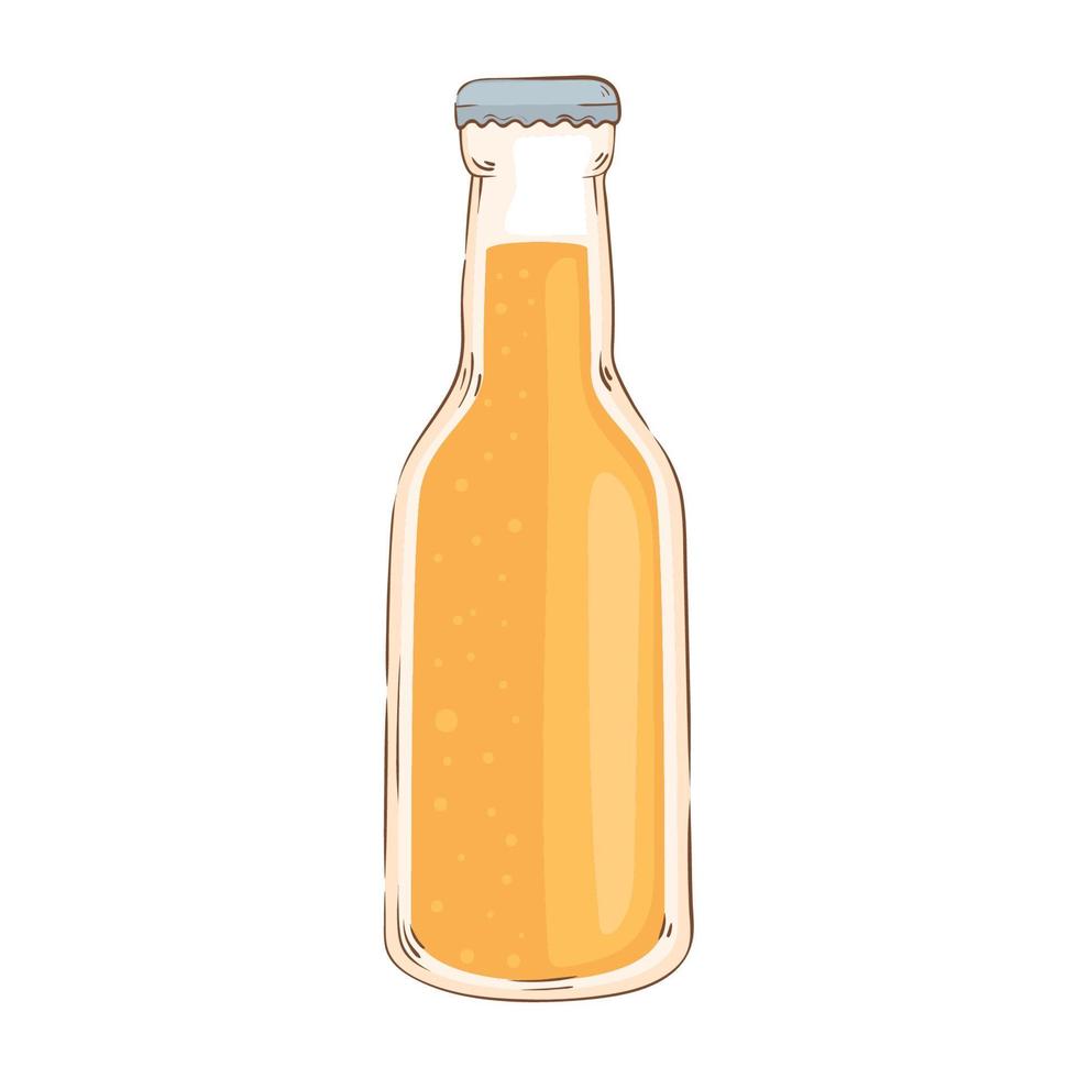 retro beer bottle vector