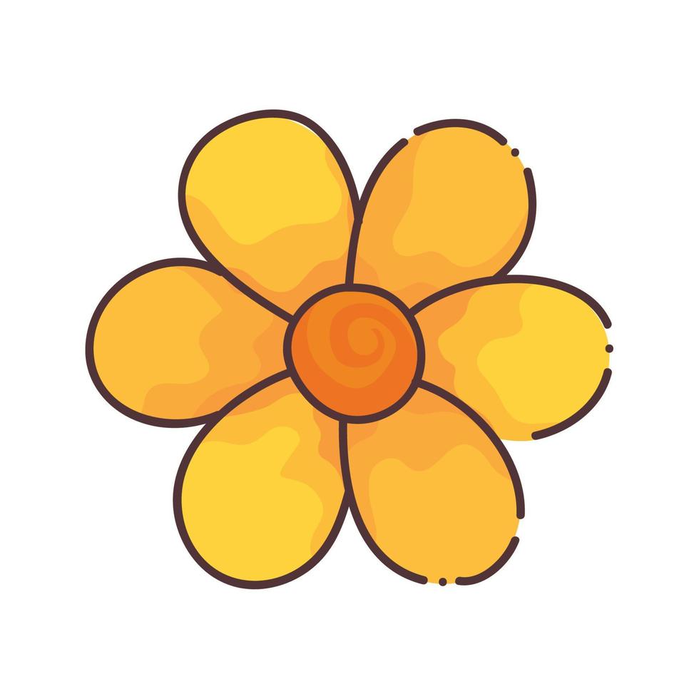 yellow cute flower vector