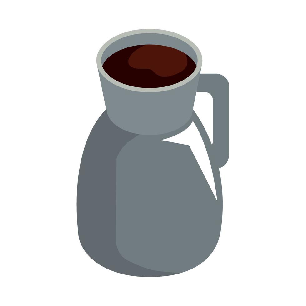 coffee teapot utensil isometric vector