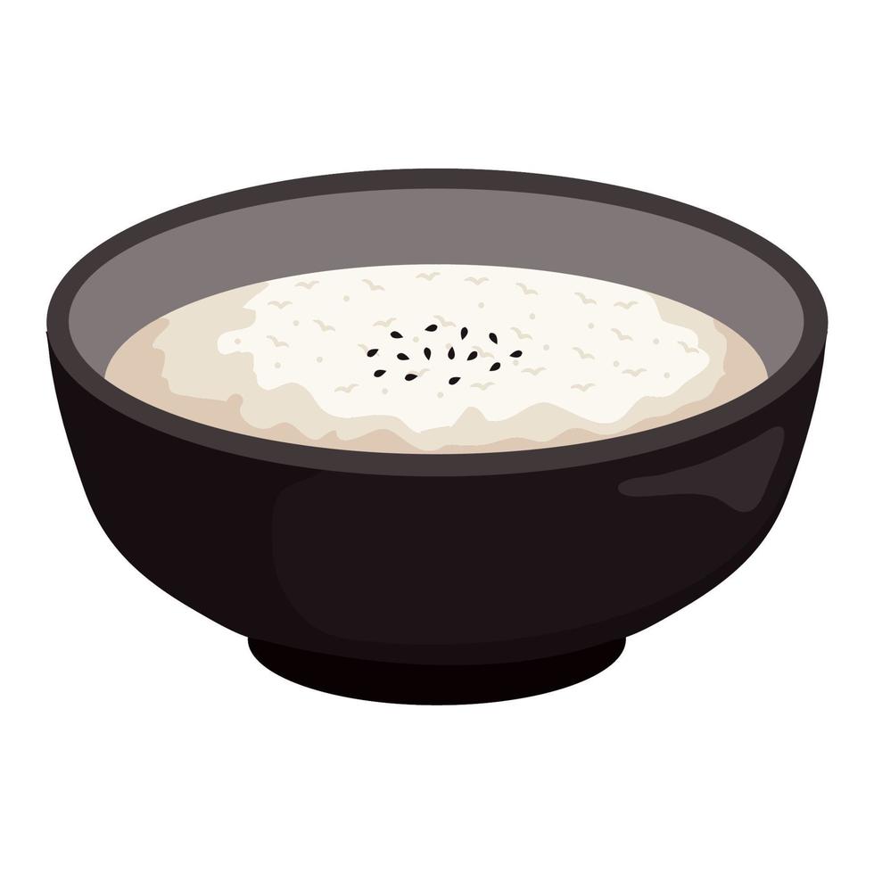 white japanese soup vector