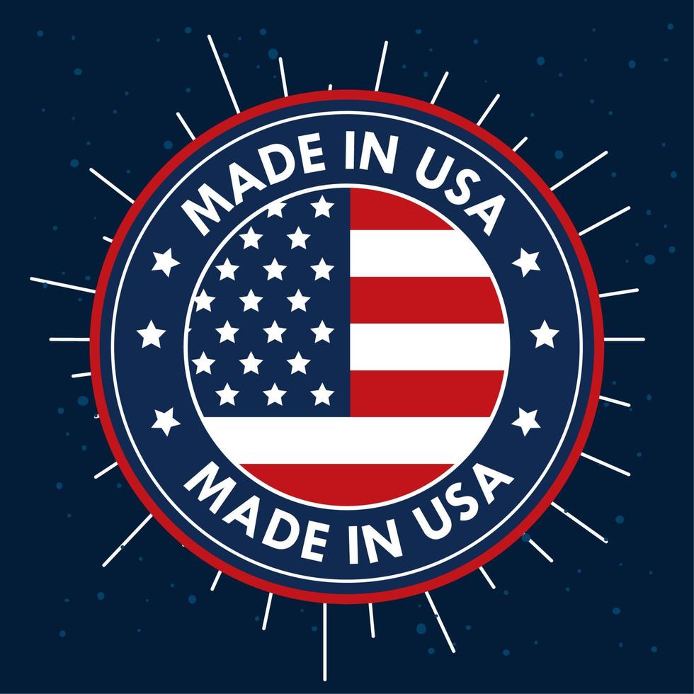 made in usa seal vector