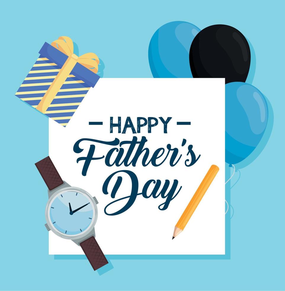 fathers day lettering poster vector