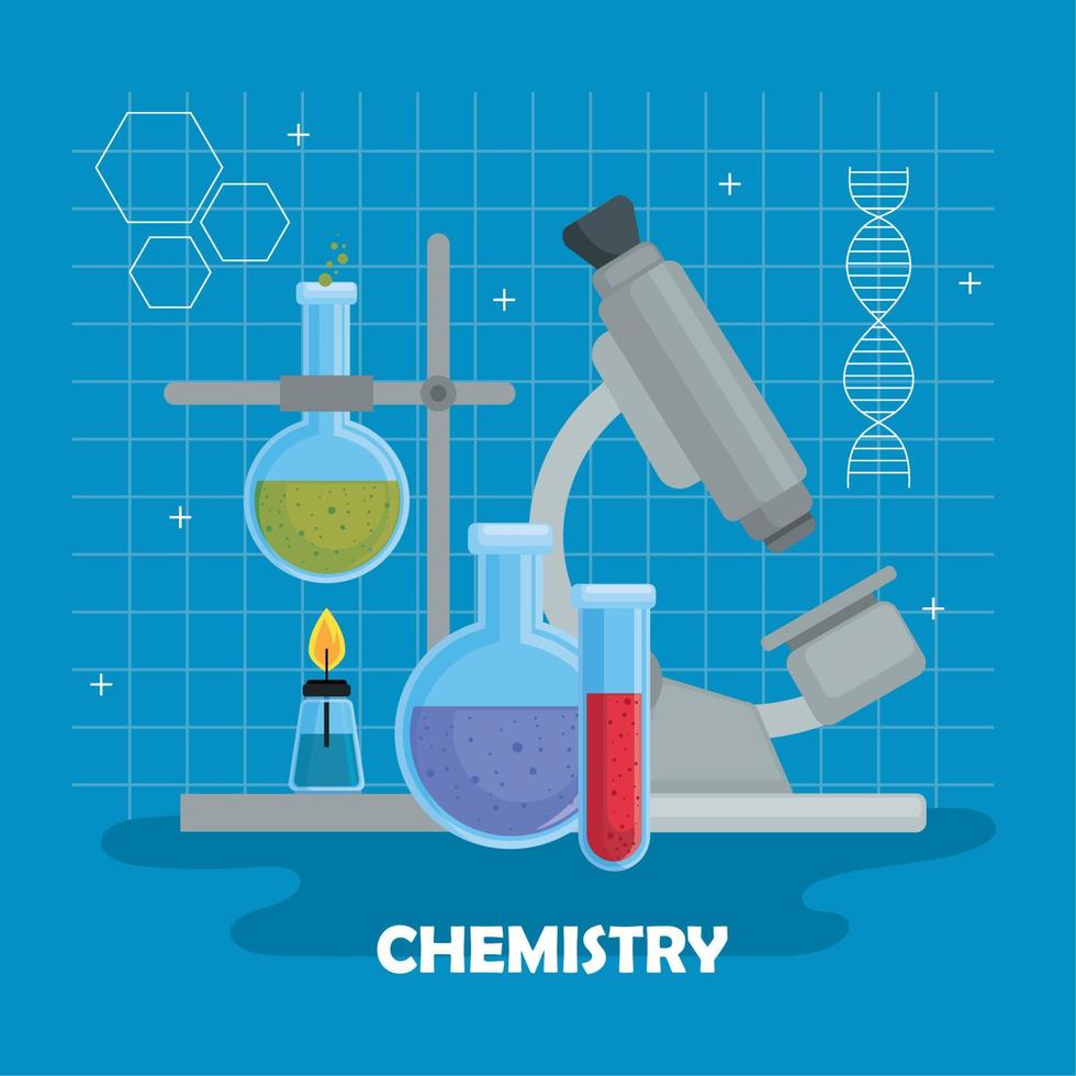 materia de la escuela de química vector