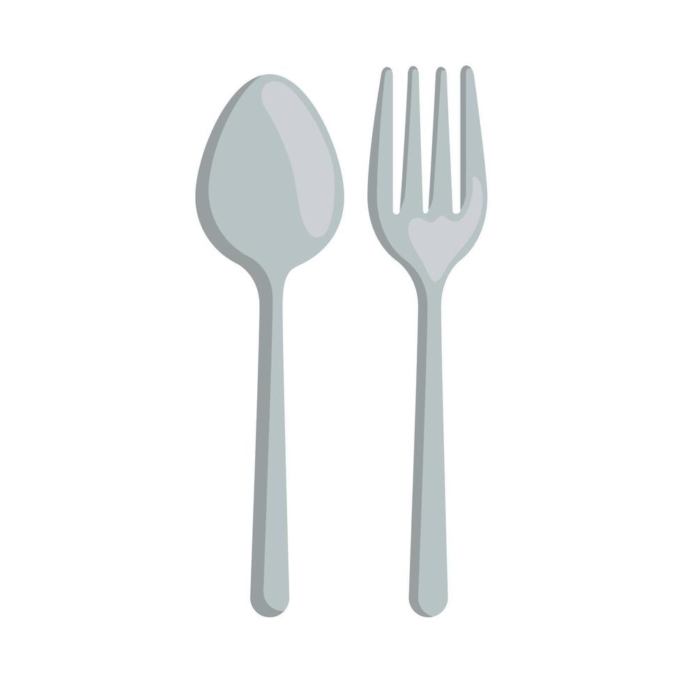 fork and spoon cutleries vector