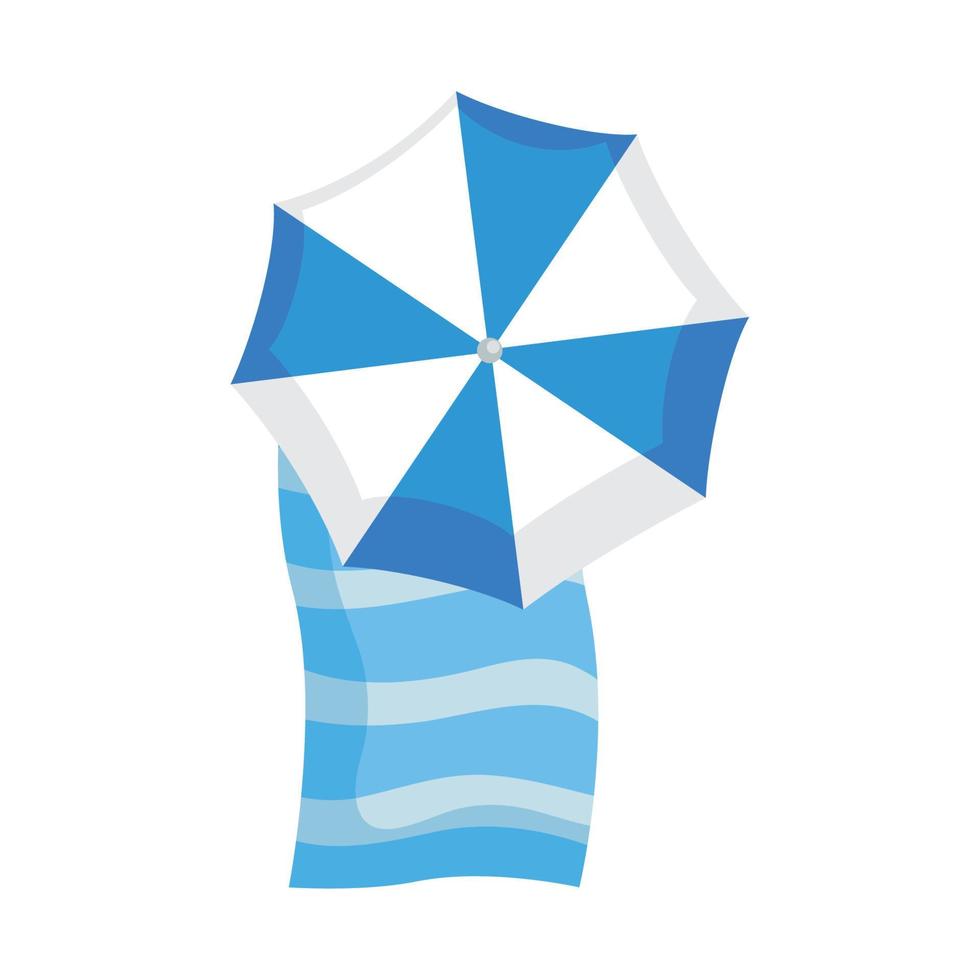 umbrella and towel vector