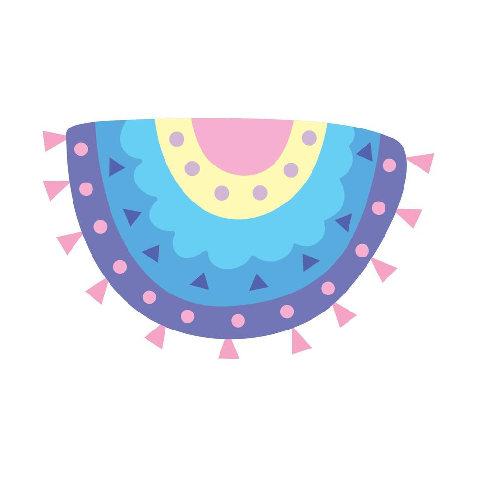 blue perubian lace vector