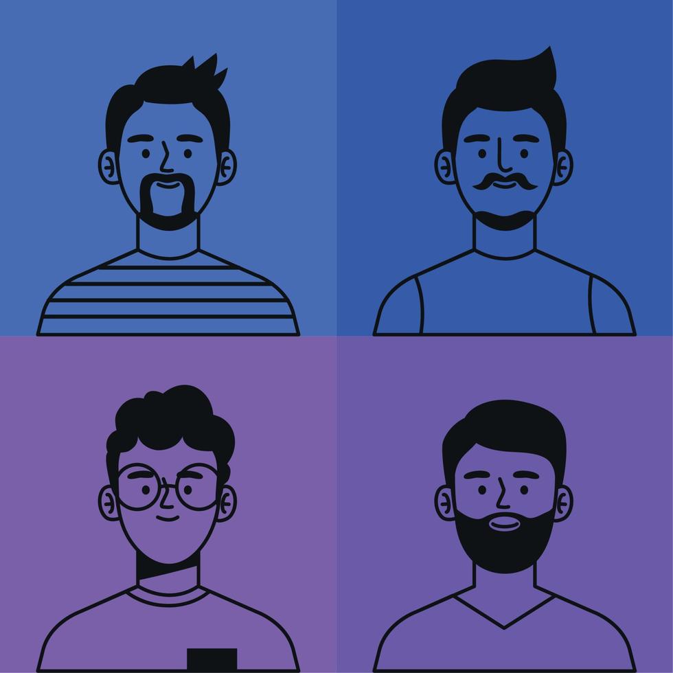 conjunto de iconos de personas vector