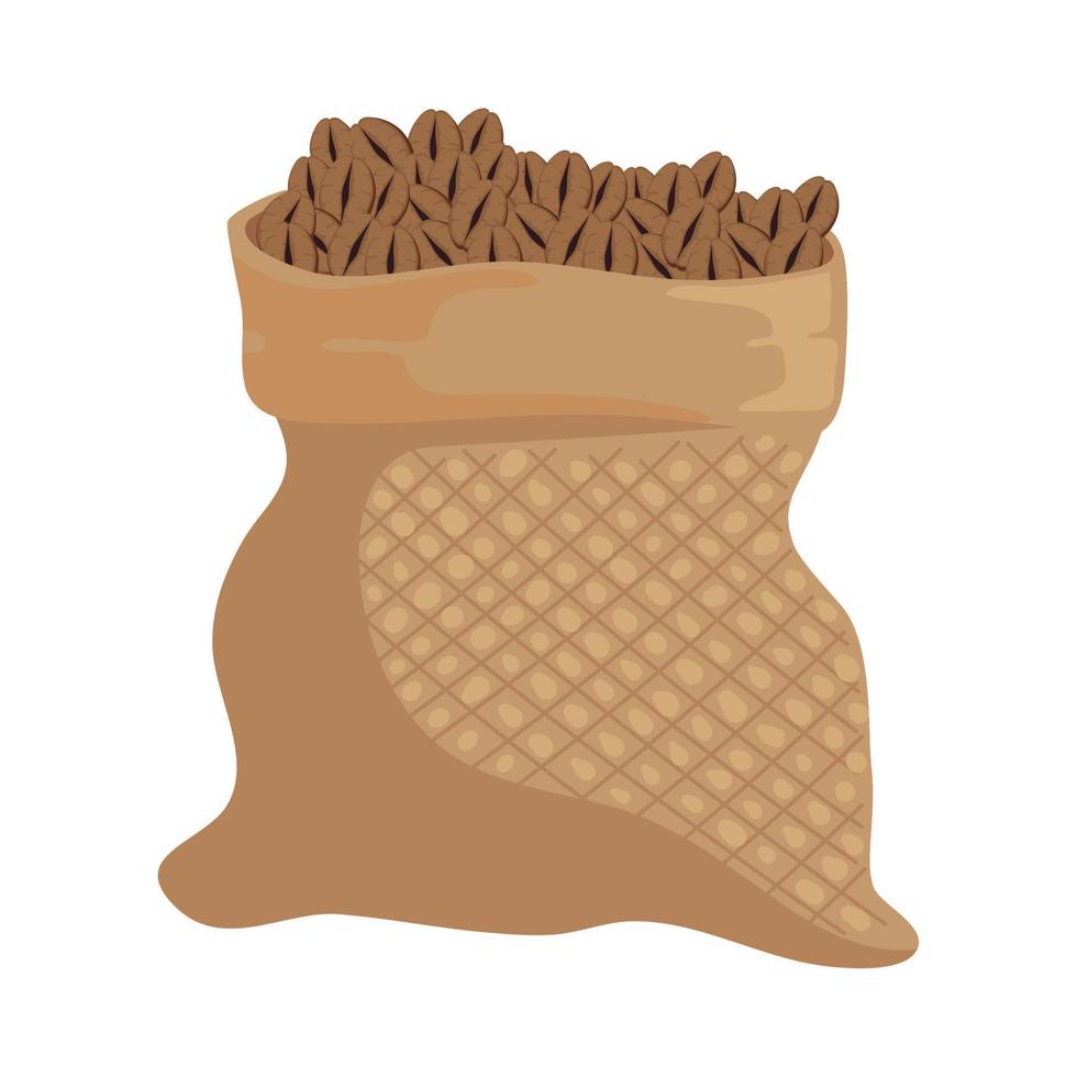 coffee grains sack vector