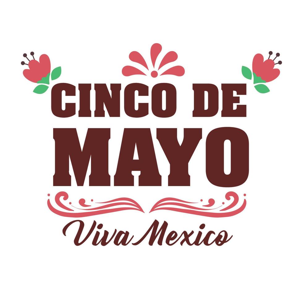 cinco de mayo lettering vector