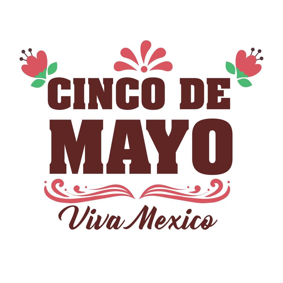 cinco de mayo letras vector