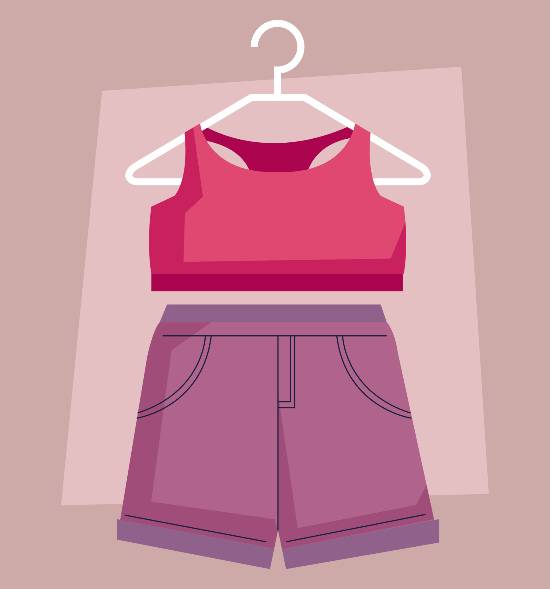 Female shirt and short 11253552 vector art at vecteezy