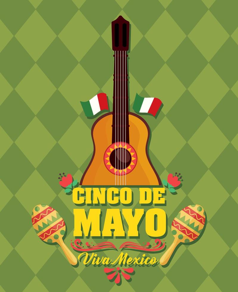 cinco de mayo card vector