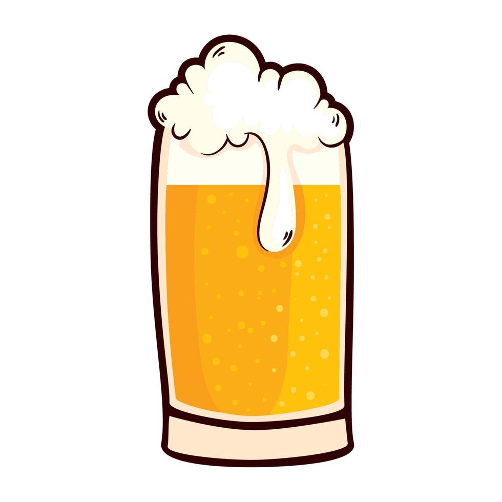 beer drink glass vector