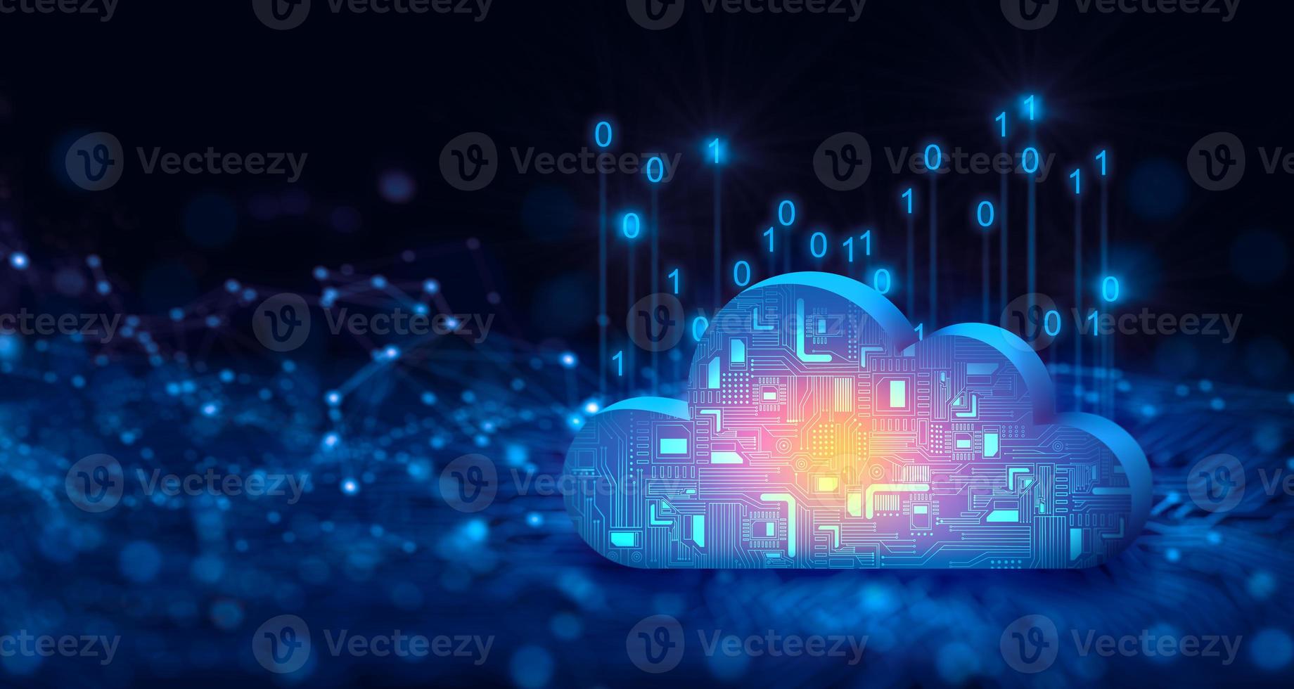 Cloud computing technology internet storage network. photo