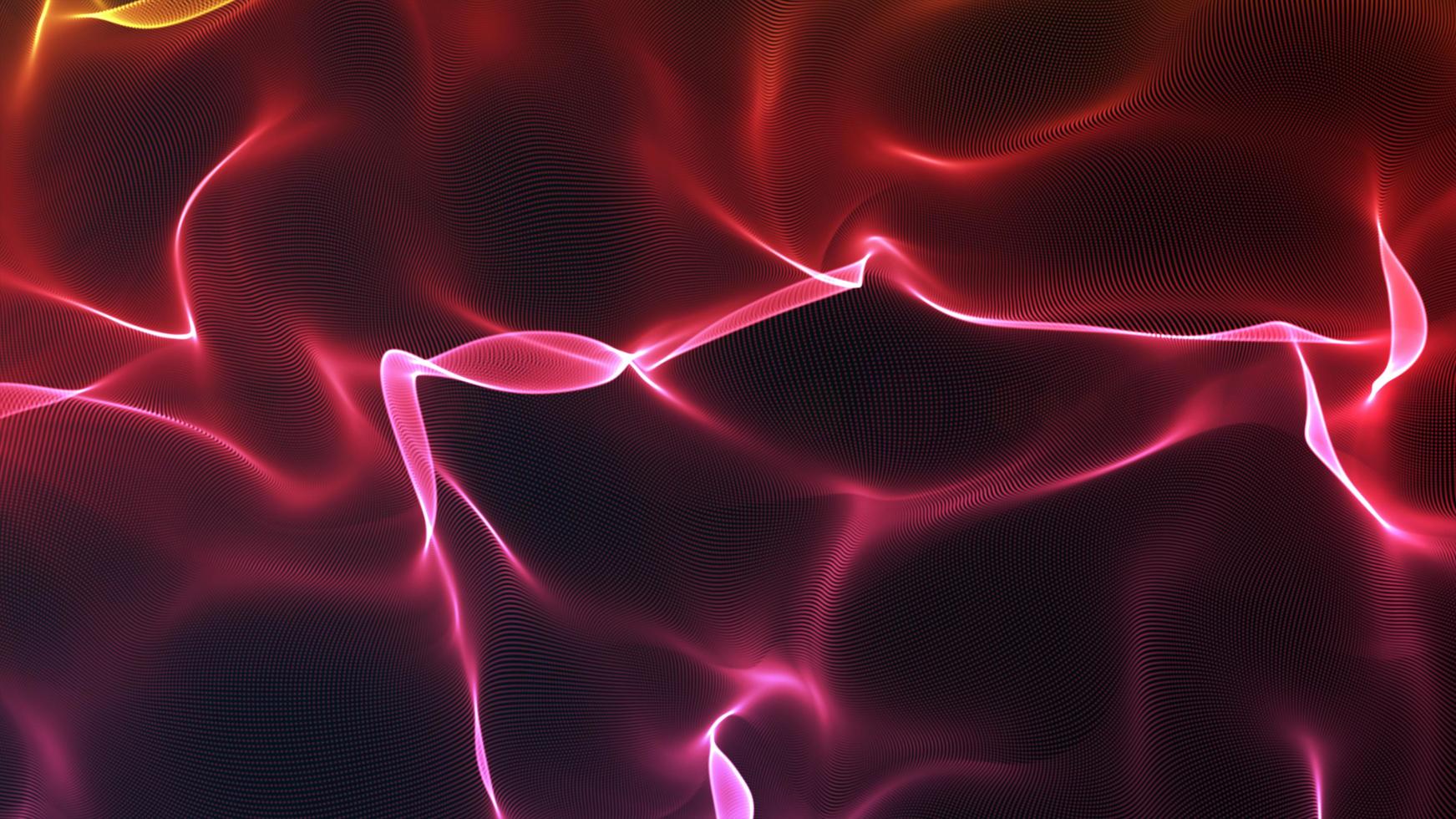 Red electricity particle form, futuristic neon graphic Background, science technology energy 3d abstract art element illustration, technology artificial intelligence, shape cyberspace theme wallpaper photo