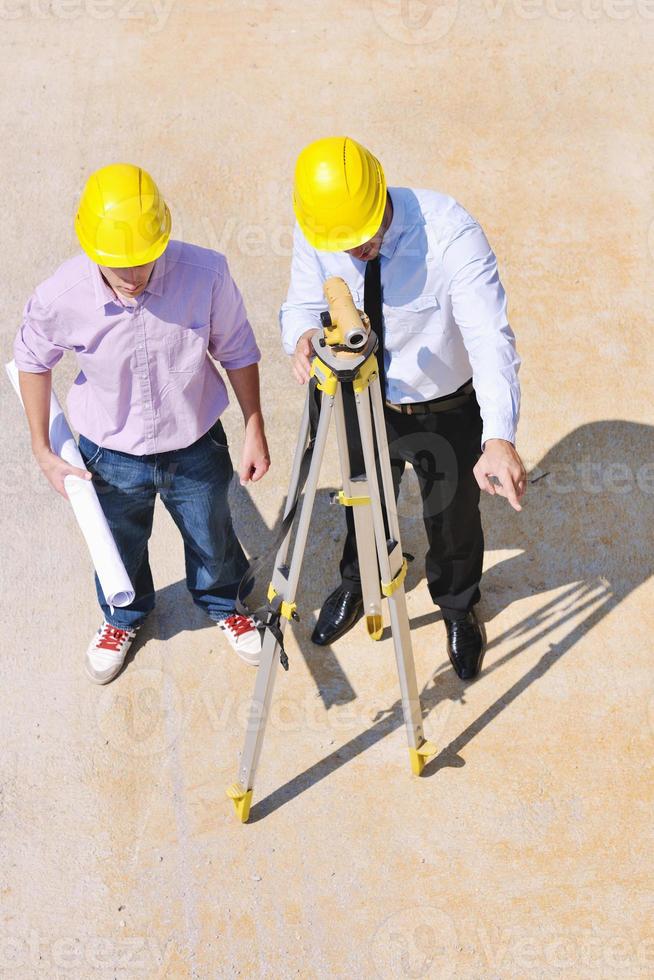 Team of architects on construciton site photo