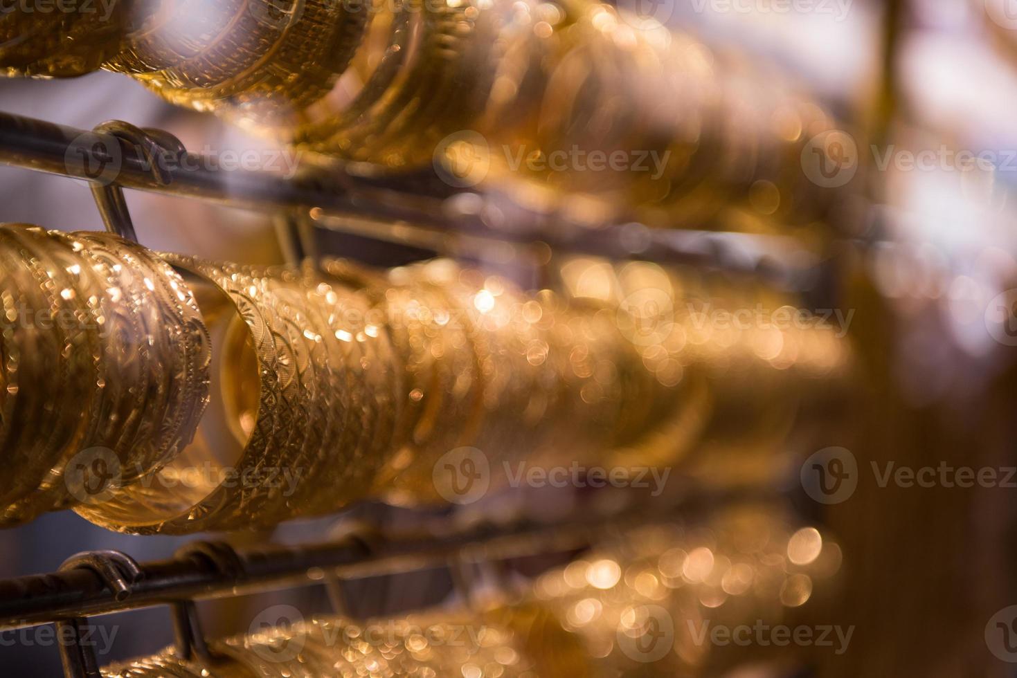 gold jewelry in the shop window photo