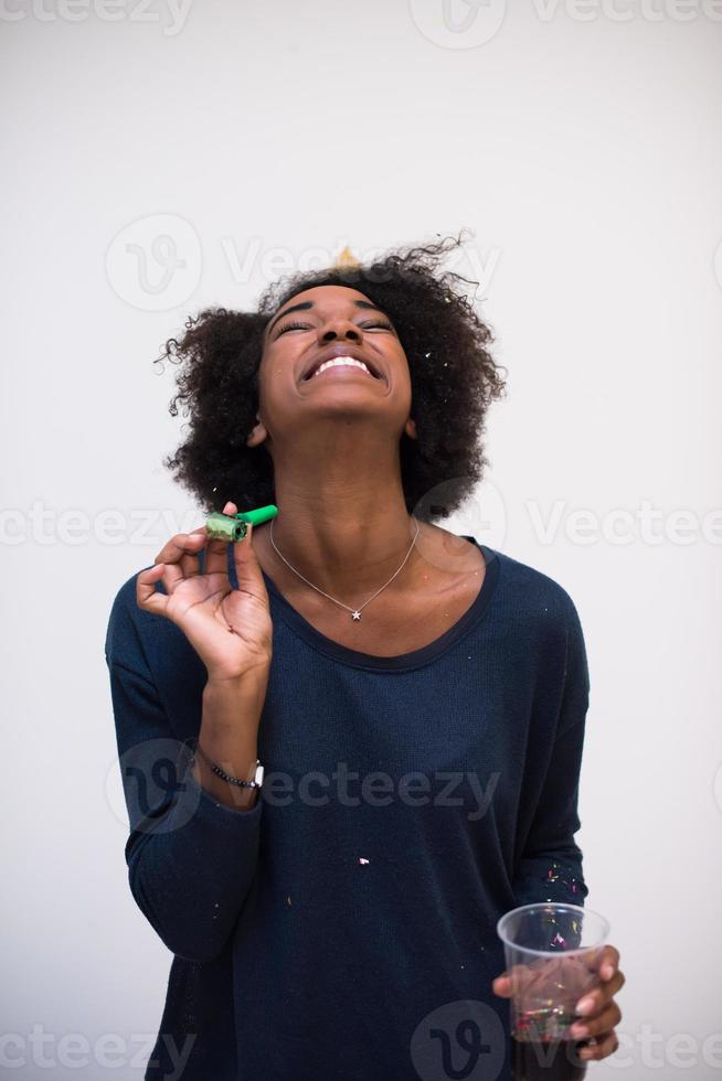 happy young woman celebrating photo