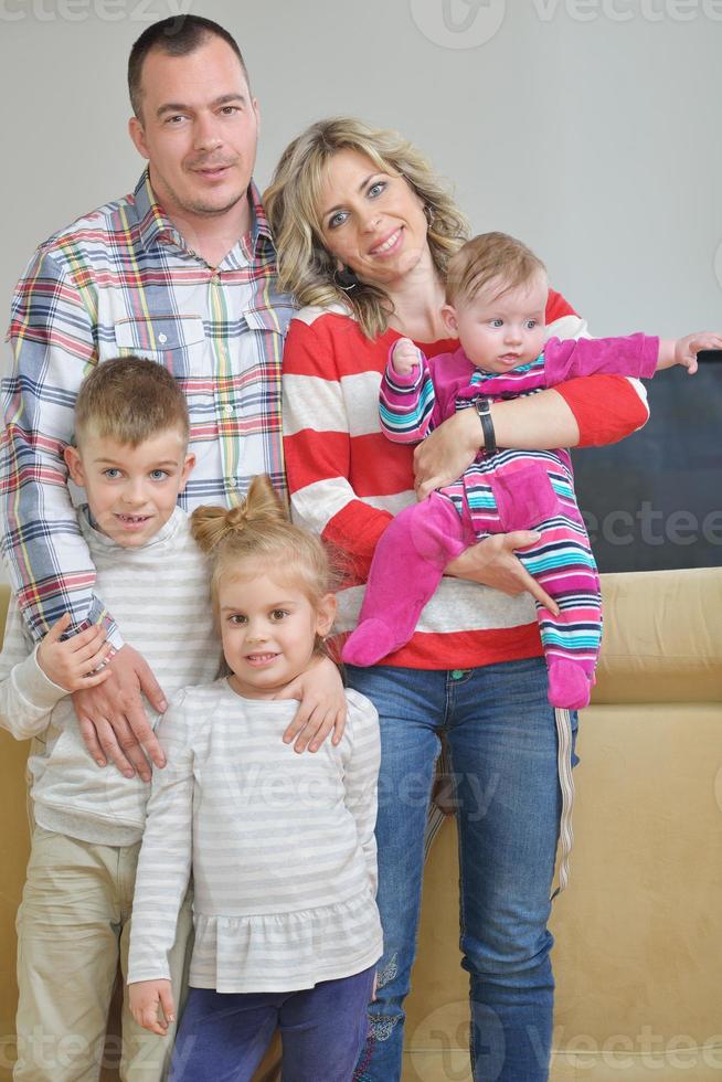 happy young family at home photo