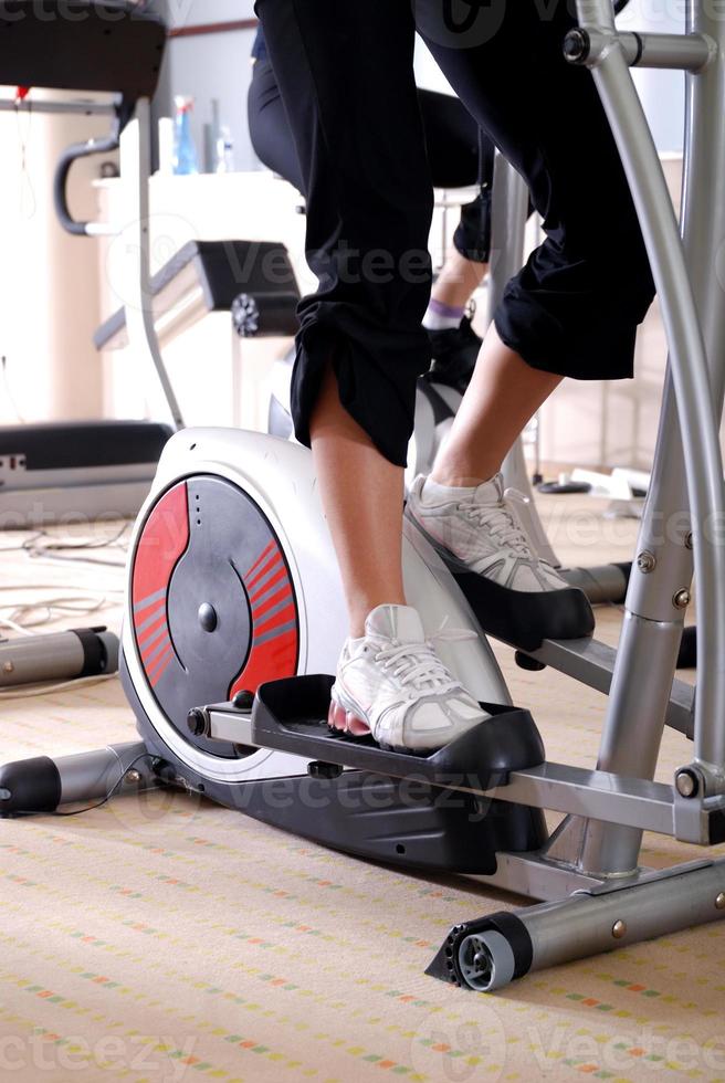 spinning bike in a gym photo