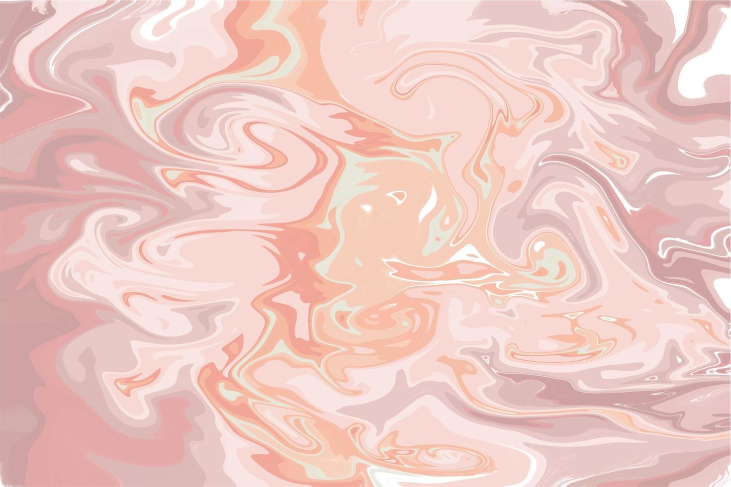 Abstract Wavy Liquid Marble Ink Vector brown pink beige background design. Artistic hand drawn fluid wave marbling texture backdrop. Surface wallpaper design