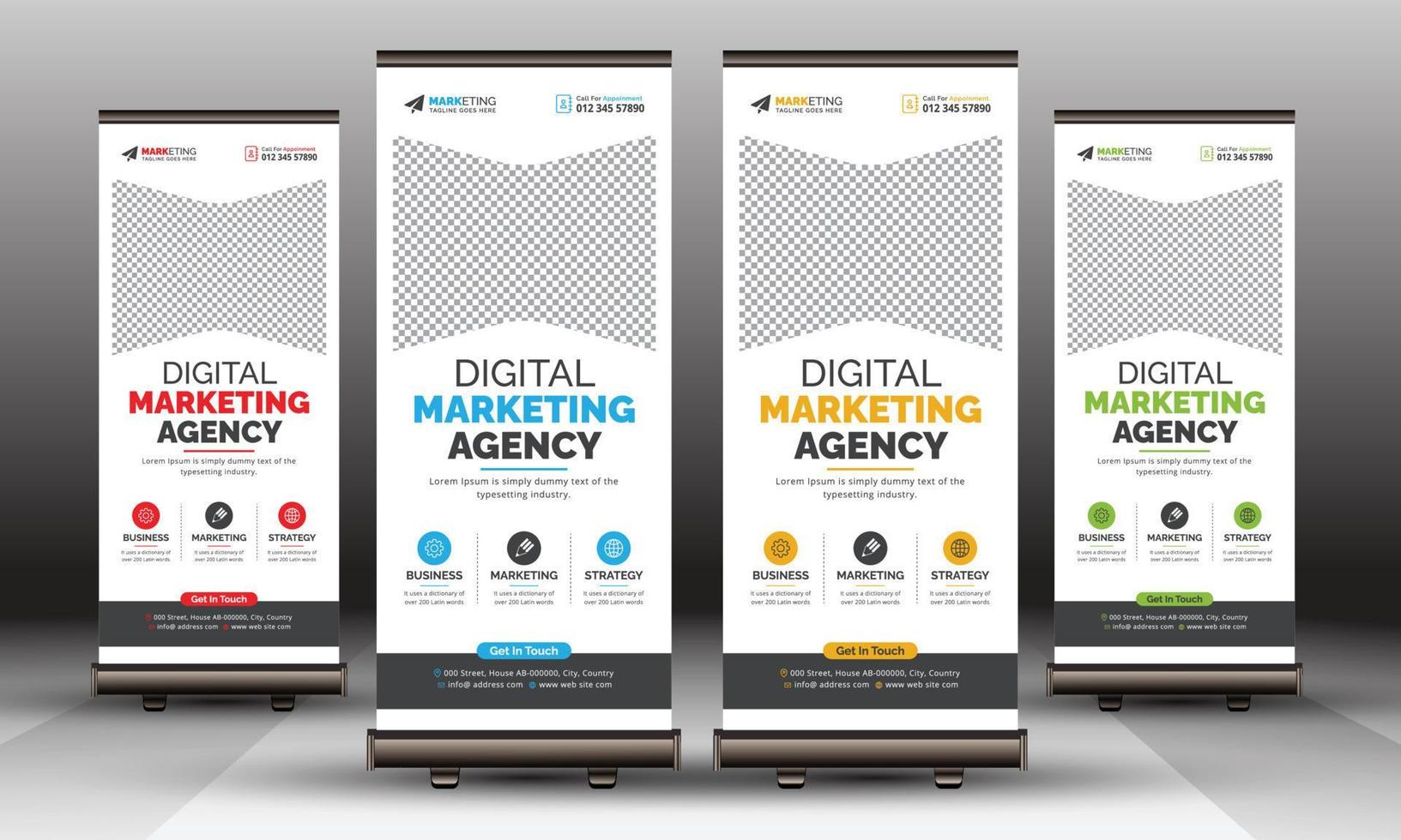 negocio corporativo moderno roll up banner standee template vector design, abstract creative x banner, pull up banner design para publicidad, anuncios, exhibición, exhibición